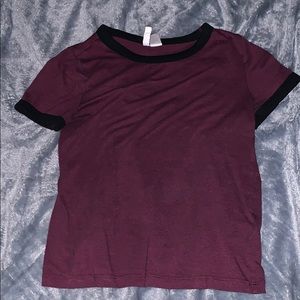 Maroon Crop Top